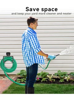 YIM-VIBEHAUS Metal Garden Hose Holder, Heavy Duty Water Hose Hanger, Multifunctional Wall Mounted for Outside Yard, Garage, Utility Room, Storage Room（Water Hose Not Include）  - Image 3