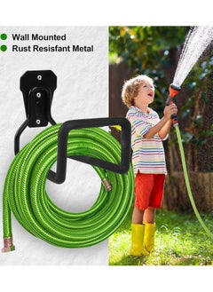 YIM-VIBEHAUS Metal Garden Hose Holder, Heavy Duty Water Hose Hanger, Multifunctional Wall Mounted for Outside Yard, Garage, Utility Room, Storage Room（Water Hose Not Include）  - Image 2