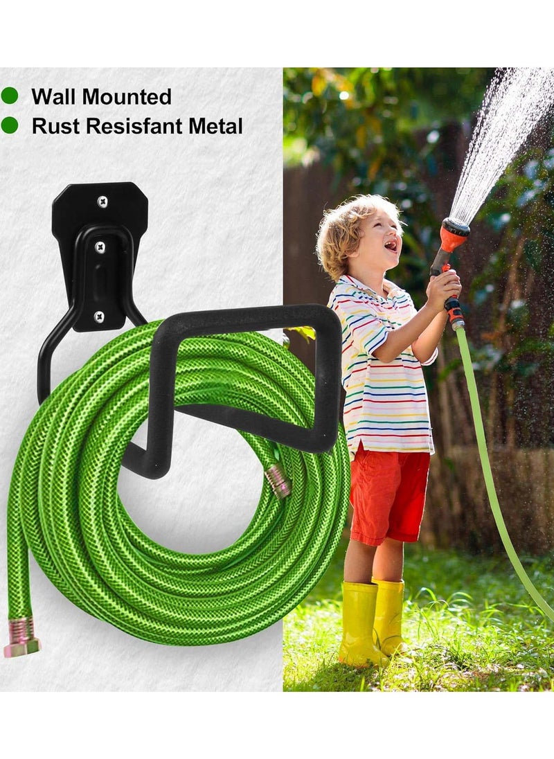 YIM-VIBEHAUS - Metal Garden Hose Holder, Heavy Duty Water Hose Hanger, Multifunctional Wall Mounted for Outside Yard, Garage, Utility Room, Storage Room（Water Hose Not Include） - Image 1
