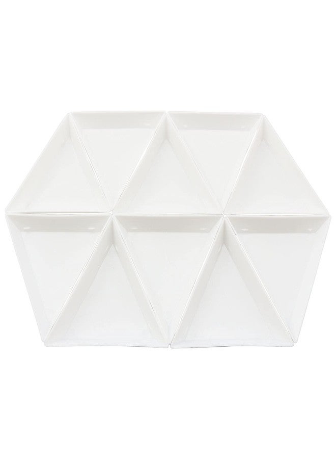 ZYAMY 10pcs White Plastic Triangular Sorting Plates and 1 Piece Stainless Steel Handy Tweezer with Scoop for Gem Beads Jewelry Tools - Image 4