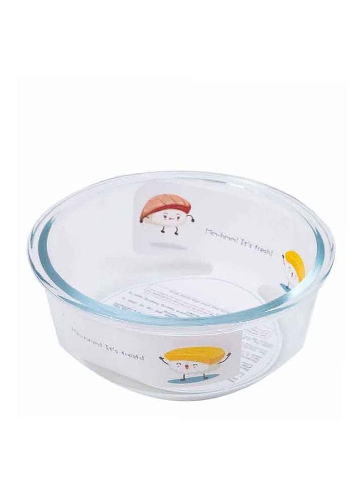 Generic - Tupperware Glass Food Container with Lid, BPA Free and Leak Proof Food Storage Box-Circle Shape - Image 1
