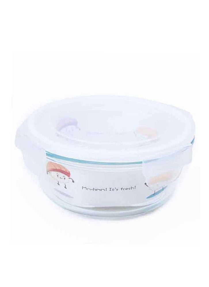 Generic - Tupperware Glass Food Container with Lid, BPA Free and Leak Proof Food Storage Box-Circle Shape - Image 1