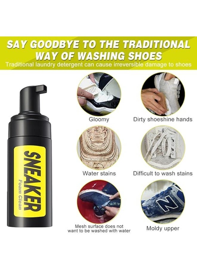 Athletic Shoe Cleaning Kit - Foaming Cleaner + Waterproof Spray + Odor Eliminator - For Mesh, Leather, Suede, Canvas, and White Athletic Shoes - Includes Brush and Cloth - No Rinse - Image 5