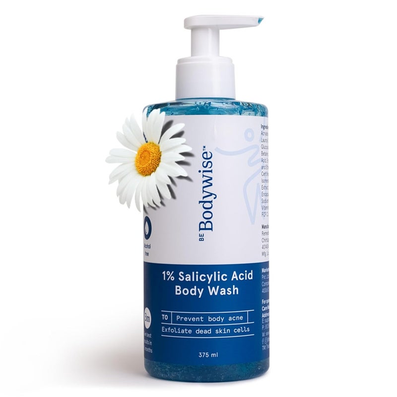 Be Bodywise 1 Salicylic Acid Body Wash 375 ml Refreshing Showering Gel that Helps to Prevent Body Acne Cleanse Skin Paraben and SLS free - Image 1