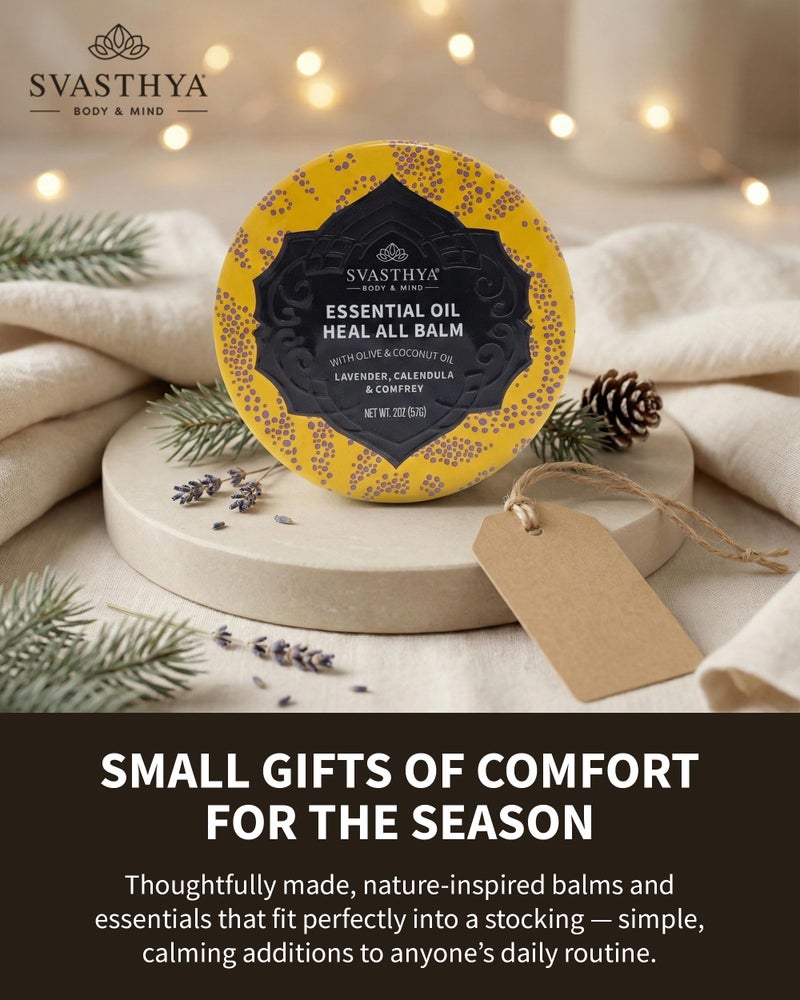 Svasthya Body & Mind Essential Oil Heal All Balm - Cracked, Dryness, Wound and Irritation Healing - Natural Ingredients Skincare Balm with Lavender Oil - Fast Recovery - Multipurpose Uses - Image 5