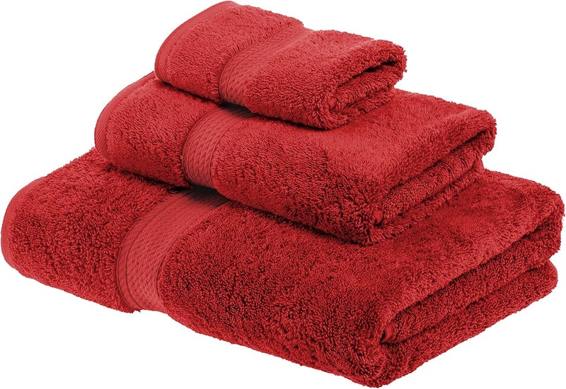 Superior 900GSM Towel Set, 3PC, Red, 3 Piece - Image 2