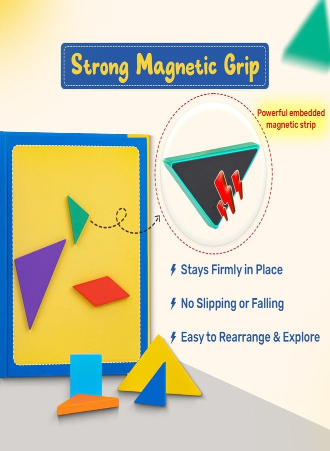 Cubelelo Drift Magnetic Tangram Puzzle | with Strong Magnets, Wooden Pieces & Bold Colors | Toys for 5-10 Years Old Boys Girls & Adults | Travel Friendly, Educational Toy for Return & Birthday Gifts - Image 3