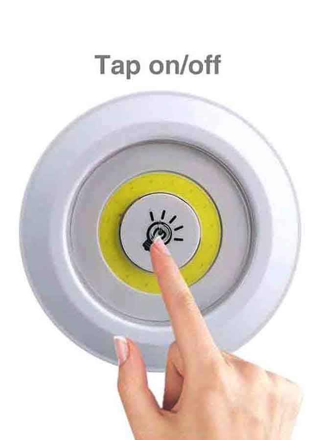 مجموعة إضاءة LED لأسفل الخزانة لاسلكية وبجهاز تحكم عن بعد ومكونة من 3 قطع أبيض 10x10x9سم - Image 4