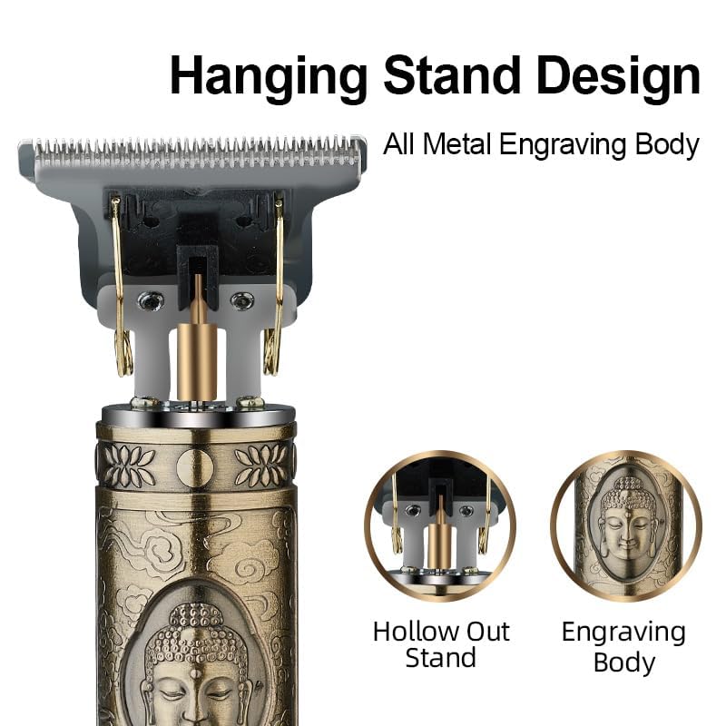 Plenteous Hair Clippers for Men Cordless Electric Hair Trimmer Beard Trimmer Shaver T Blade Trimmer Zero Gapped Edger Clipper Hair Cutting Kit Gift for Father 1pc Multi - Image 3