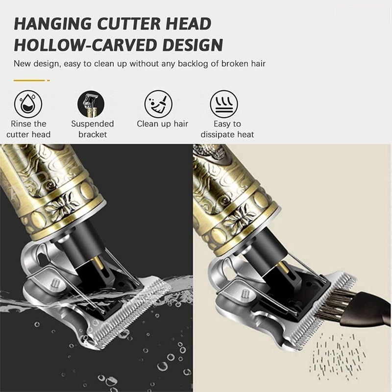 Plenteous Hair Clippers for Men Cordless Electric Hair Trimmer Beard Trimmer Shaver T Blade Trimmer Zero Gapped Edger Clipper Hair Cutting Kit Gift for Father 1pc Multi - Image 5
