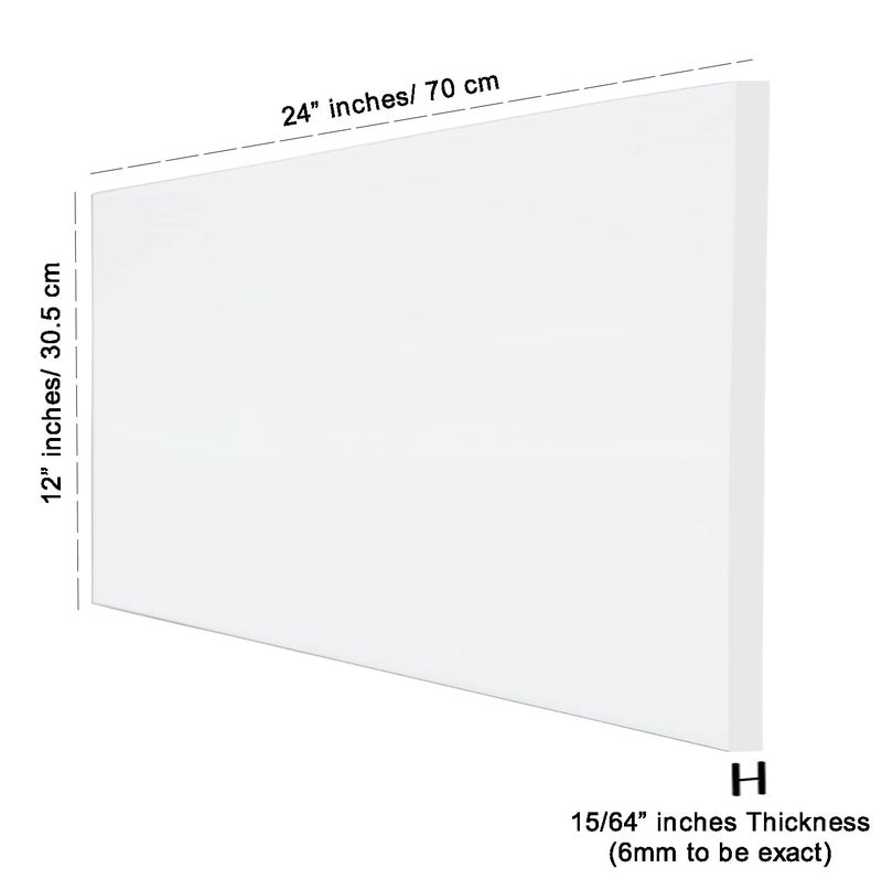 Inkdotpot عبوة من 4، لوح أكريليك أبيض 6 مم بسماكة 1/8 بوصة 12"x24" مع ورق حماية، مشروع عرض DIY - Image 3