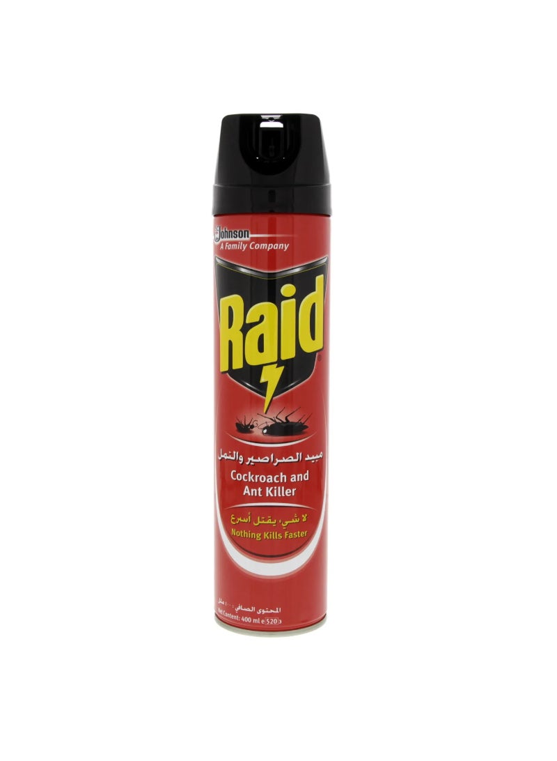 Raid Cockroach And Ant Killer 400 ml - Image 1