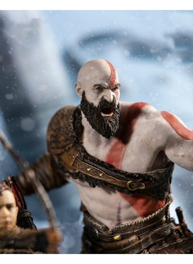 War Kratos Atreus Battle Form Model Ornaments Hand-Made Toys Suitable For Gifts