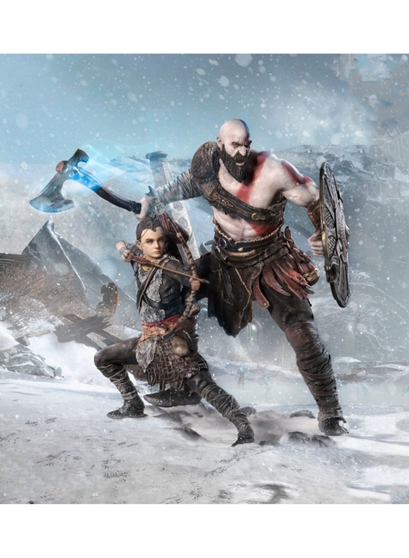 War Kratos Atreus Battle Form Model Ornaments Hand-Made Toys Suitable For Gifts