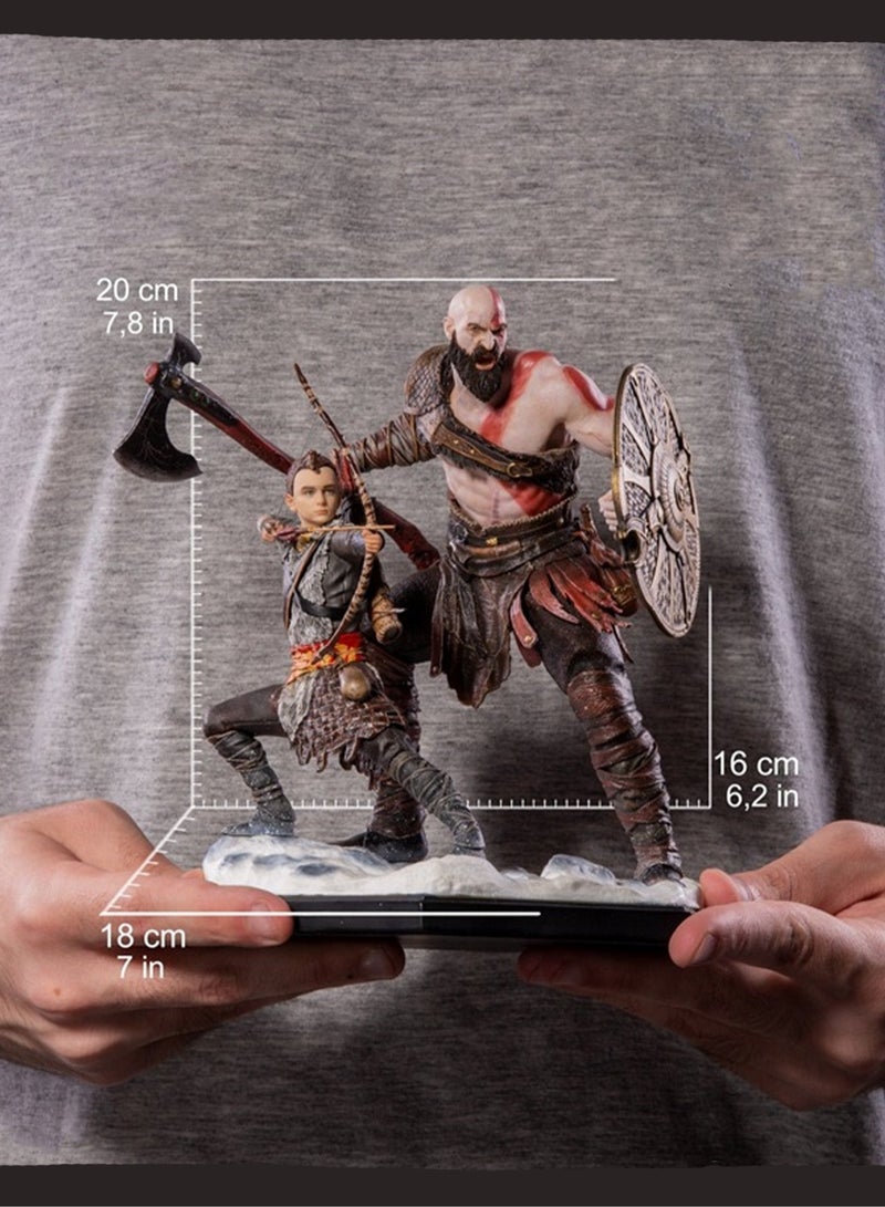 War Kratos Atreus Battle Form Model Ornaments Hand-Made Toys Suitable For Gifts