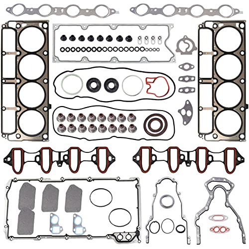 HTRACING Cylinder Head Gasket Full Set 2002-2011 for LS 4.8L 5.3L Compatible with Chevy Avalanche Express Silverado Suburban SSR Tahoe,Rainier Escalade - Image 1