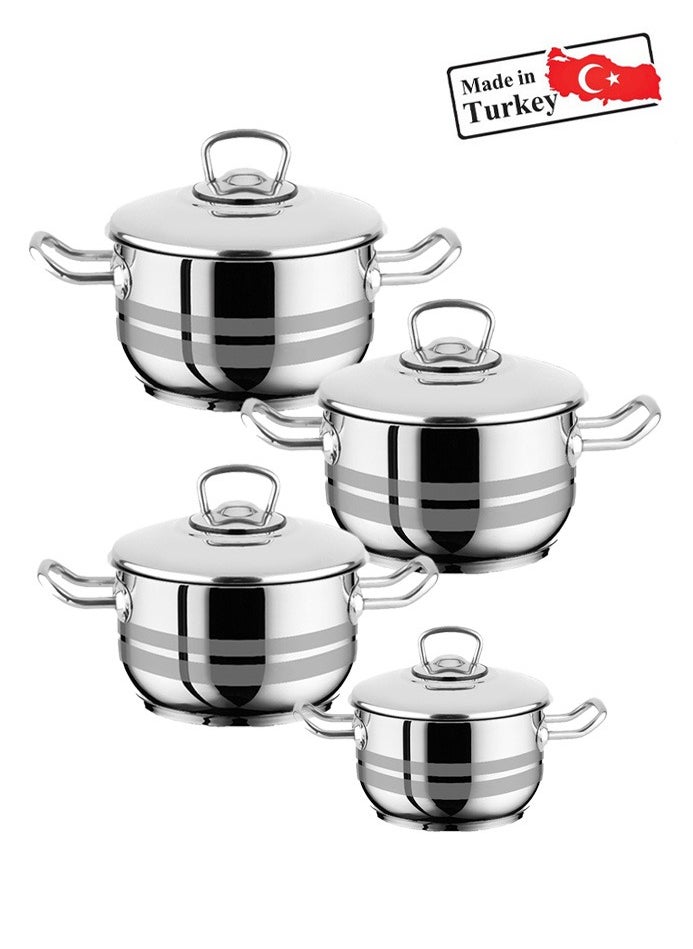 Top Chef - 8 Piece Turkish Stainless Steel Cookware Set - Image 1