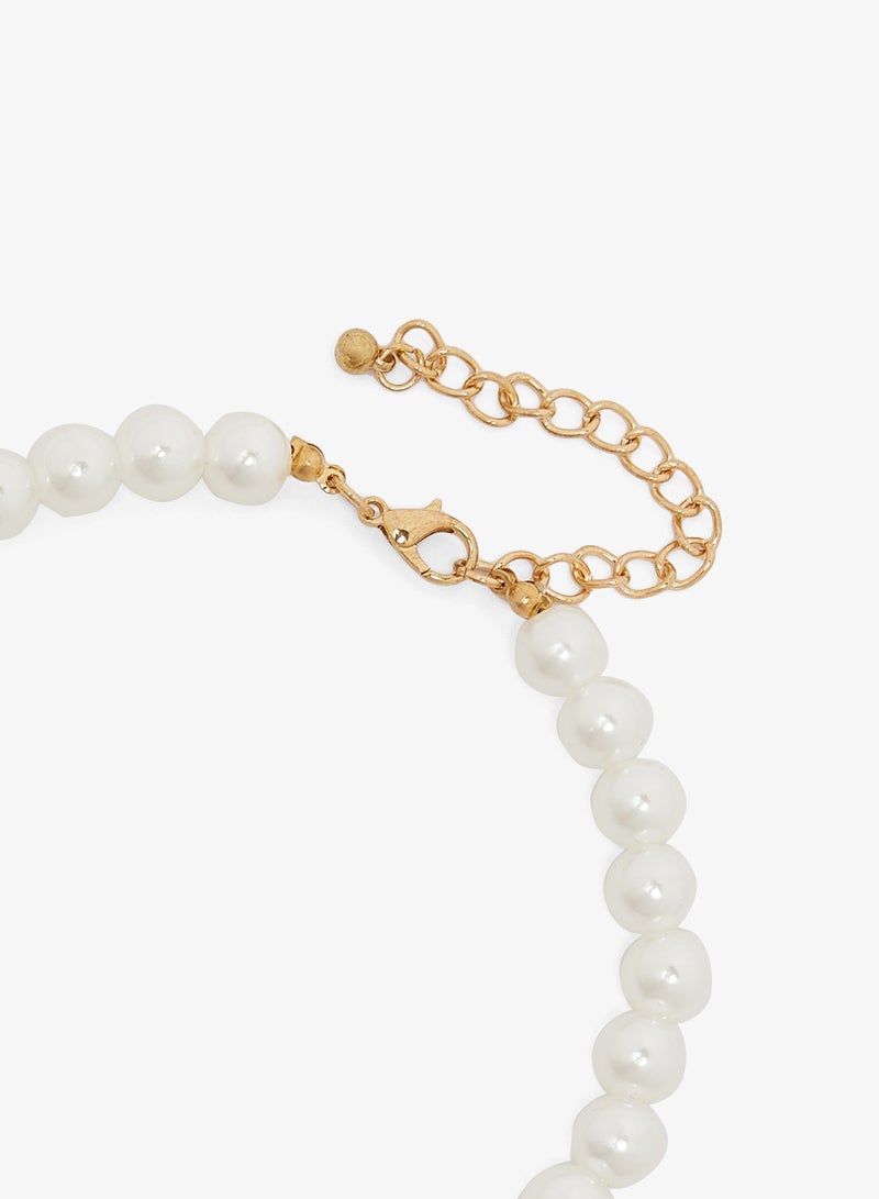 Ginger Pearl Multi Charm Necklace - Image 3