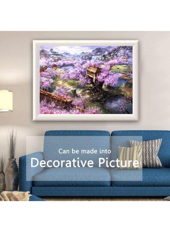 1000-piece Anime Cherry Blossom Villa Puzzle, colorful and educational toy, suitable for children and adults, family tabletop game gift - Image 3