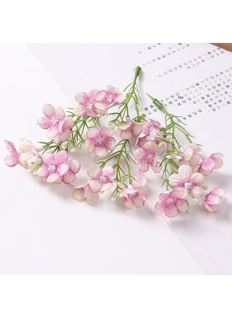 Generic 1 x 5 pcs Artificial Hydrangea DIY Crafting Bridal Lavender Red 