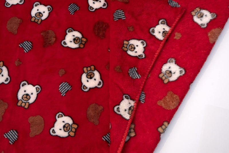 Uber World Kids Bath Towels Super Soft Coral Fleece 281 GSM 121 x 61 CM Crimson Red Pack of 1 - Image 5