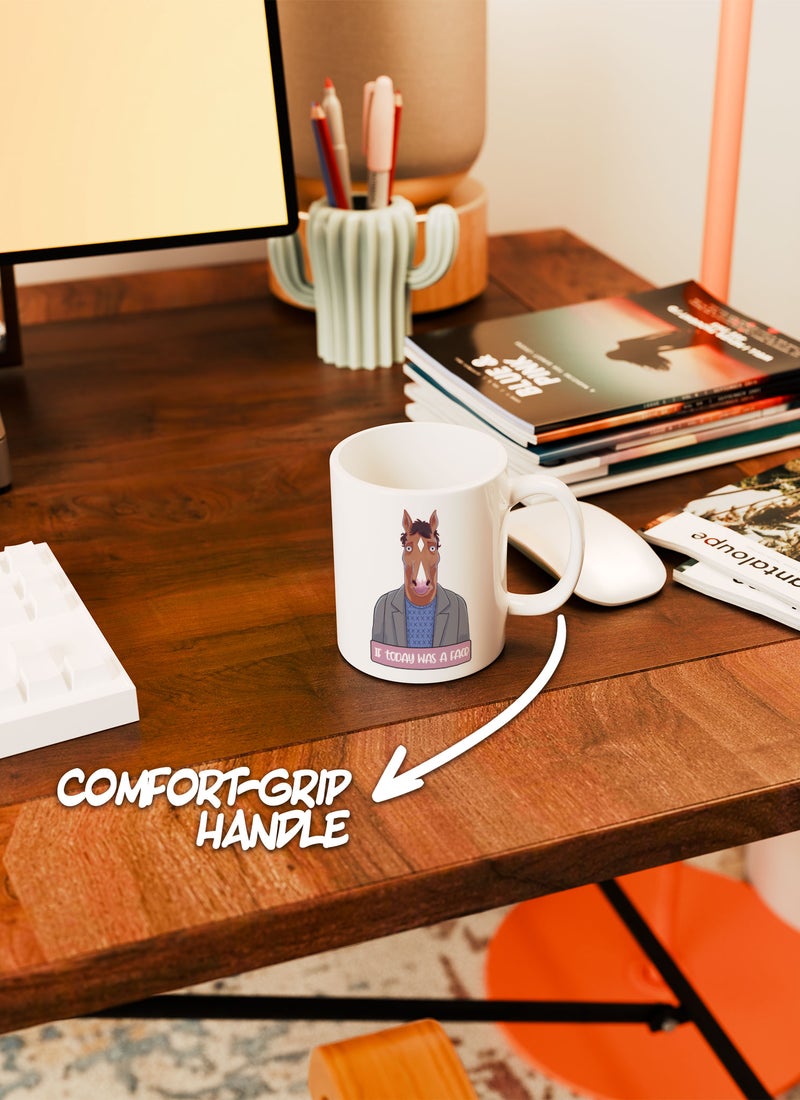 LOUD UNIVERSE White Ceramic Coffee Mug Bojack Horseman Netflix If Today Was A Face Ceramic Tea Cup - Image 3