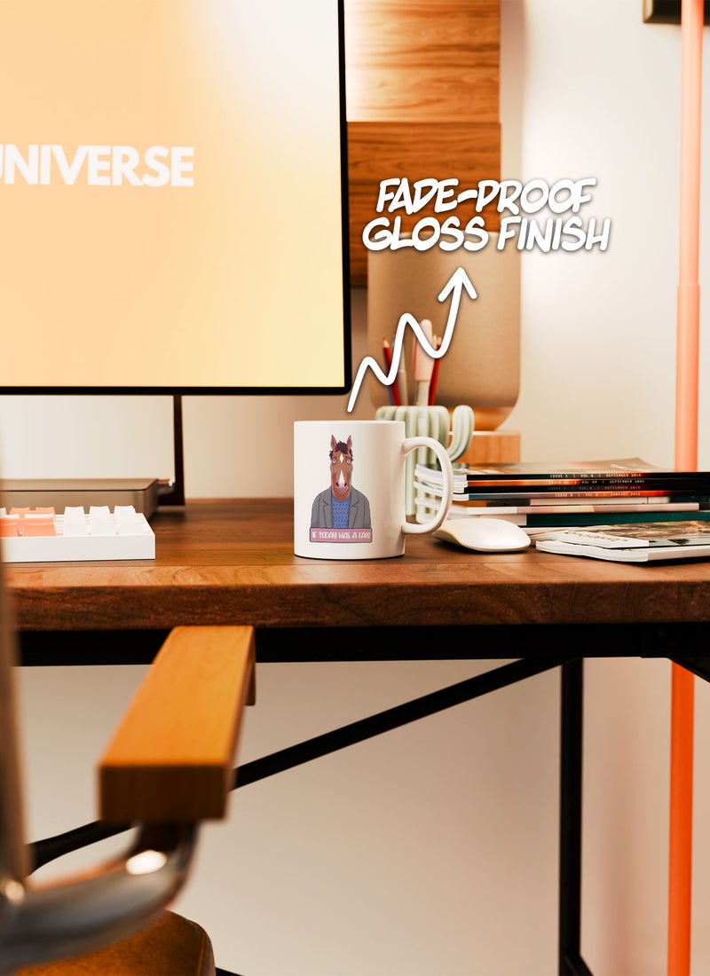 LOUD UNIVERSE White Ceramic Coffee Mug Bojack Horseman Netflix If Today Was A Face Ceramic Tea Cup - Image 5