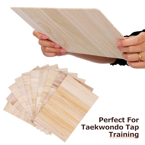 Veemoon 10pcs Wood Breaking Boards, Rebreakable Martial Arts Practice Boards 3mm Taekwondo Breaking Boards Karate Performance Board Kick Board Training Accessories for Kids Youth Adults - Image 5