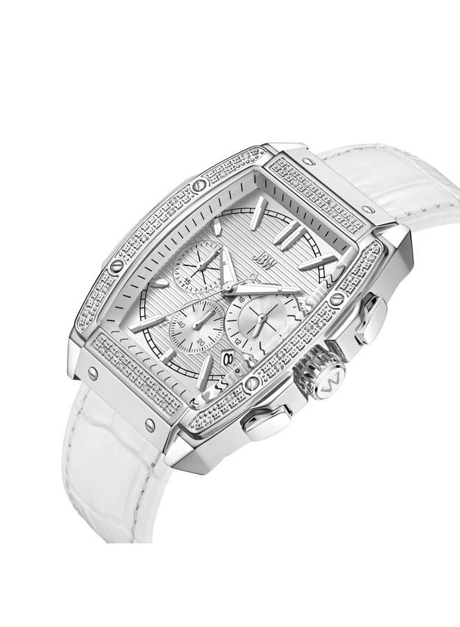 JBW Luxury Men's Echelon J6379G 28 Diamond Wrist Watch with Leather Band - Image 3