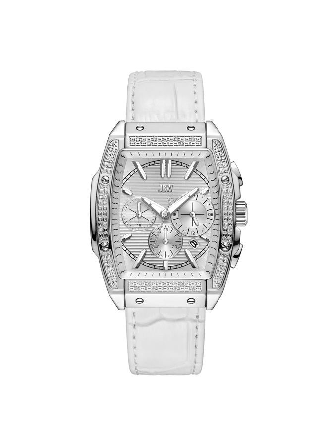 JBW Luxury Men's Echelon J6379G 28 Diamond Wrist Watch with Leather Band - Image 1