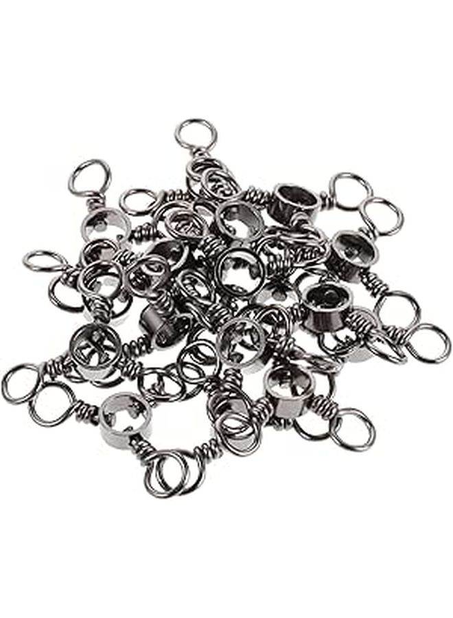 Stainless Steel 50pcs 8 Shape Fishing Swivels Connectors Set for Freshwater and Saltwater Angling - Image 1