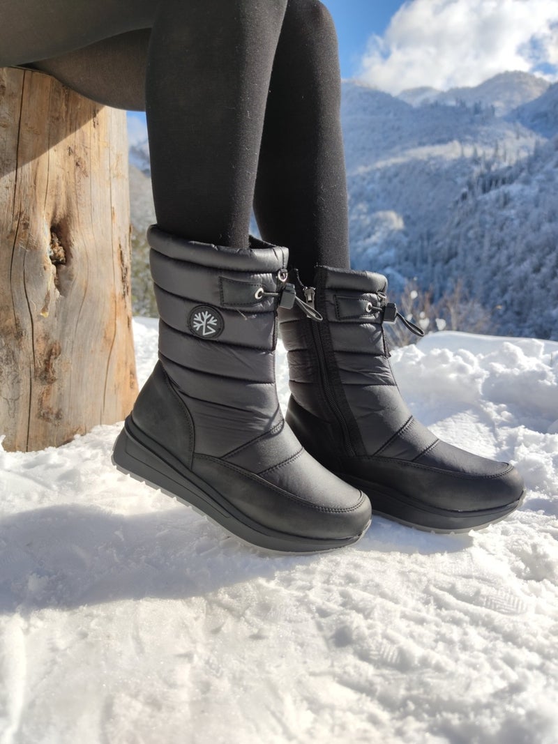 Çiğdem Kundura Snow Boot Unisex - Snow 11 - Black-Gray - 40 - Image 3