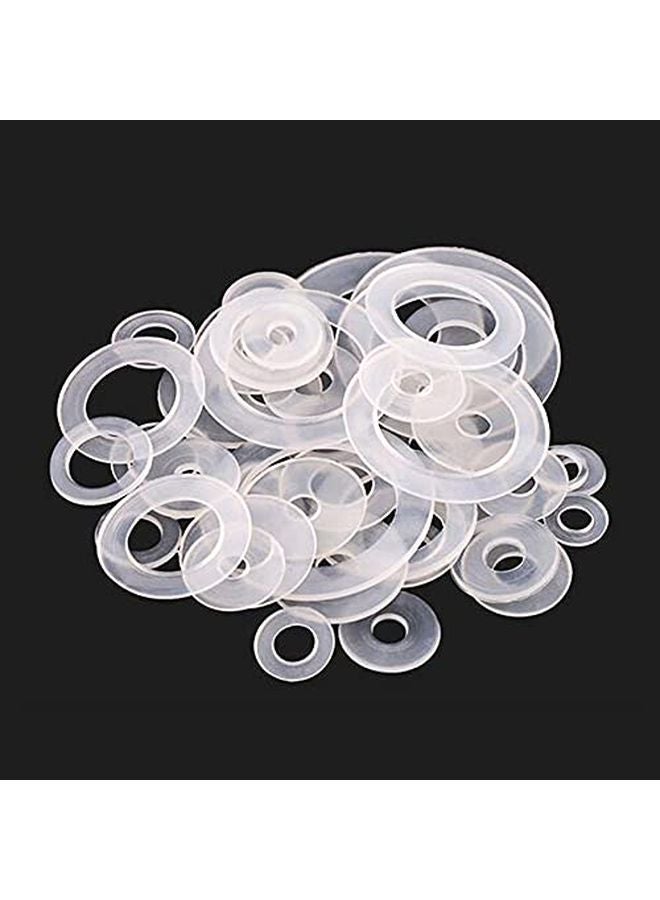 White Nylon Flat Washer Gasket Ring Spacer Seal M3x13x0 9mm 20pcs - Image 3