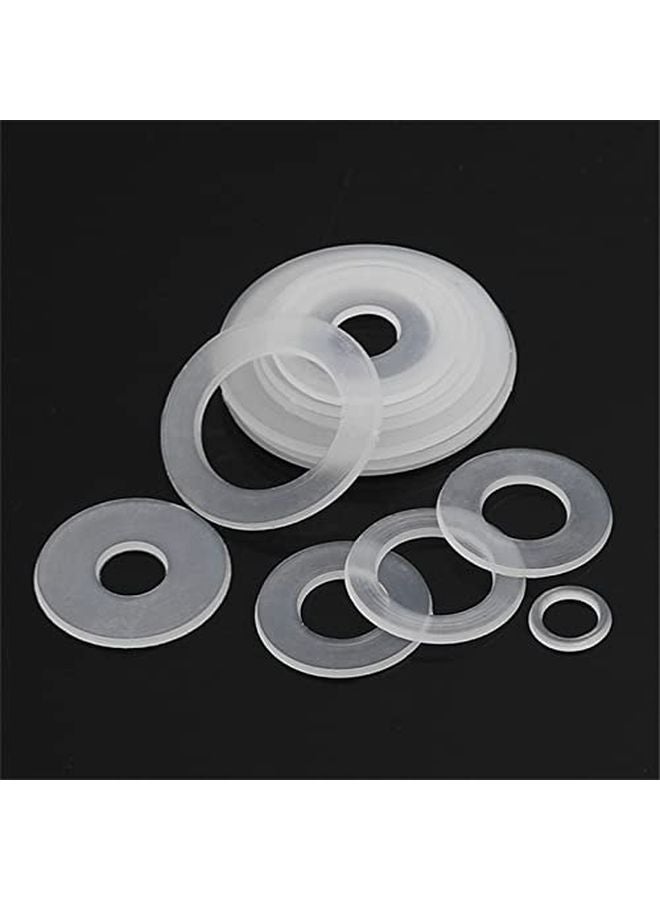 White Nylon Flat Washer Gasket Ring Spacer Seal M3x13x0 9mm 20pcs - Image 5