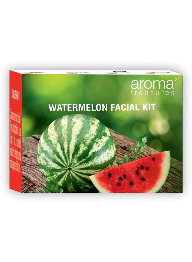 Aroma Treasures Watermelon Single Time Use Facial Kit With Face Wash Scrub Moisturising Cream Face Gel And Face Mask 25 G - Image 3