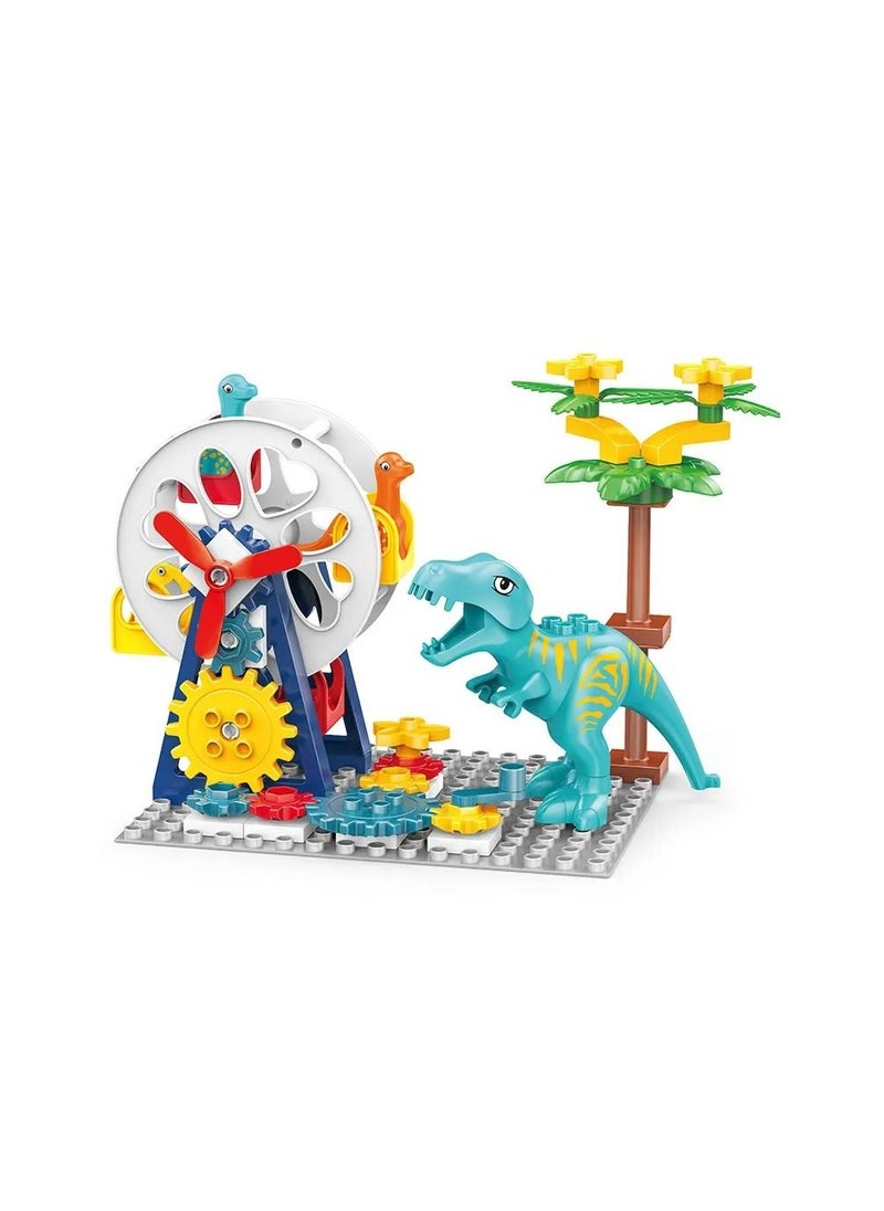 Rally High Quality Educational Plastic Dinosaur Ferris Wheel Building Block Set Toy For Kids  - Image 1