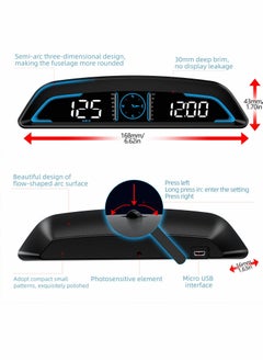 SYOSI Digital GPS Speedometer Universal Heads Up Display for Car 5.5 inch Large LCD Display HUD with MPH Speed Fatigued Driving Alert Overspeed Alarm Trip Meter for All Vehicle  - Image 5