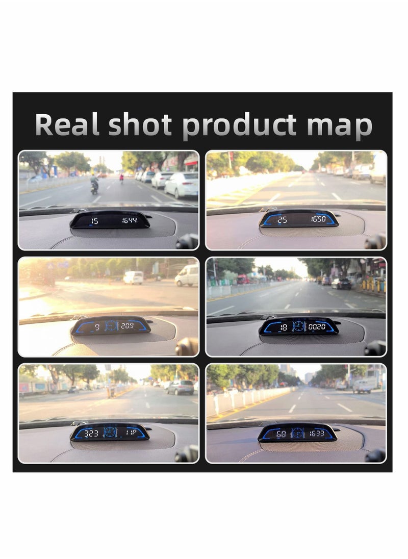 SYOSI - Digital GPS Speedometer Universal Heads Up Display for Car 5.5 inch Large LCD Display HUD with MPH Speed Fatigued Driving Alert Overspeed Alarm Trip Meter for All Vehicle - Image 1