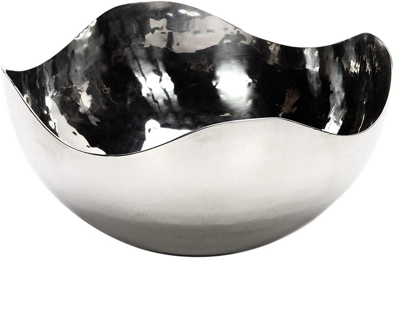 Hosley Hosley 575 Inch Diameter Silver Finish Metal Bowl Ideal for Potpourri LED Candles Weddings Special Events Center Pieces Craft Use Decor to Coordinate O3