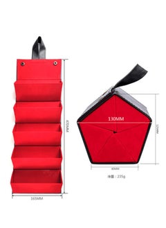 SYOSI Travel Sunglasses Organizer 5 Slots Foldable PU Leather Eyeglasses Storage Case Multiple Hanging Eyewear Holder Display for Women Men  - Image 4
