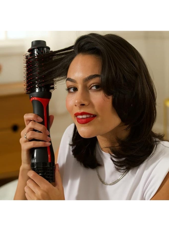 ريفلون مكثّف شعر One-Step Volumiser Plus، برأس قابل للفصل، واسطوانة من السيراميك والتيتانيوم، مع شعيرات تصفيف مختلطة ودبابيس مفعّلة بالفحم النشط، وتقنية التورمالين الأيونية. - Image 3