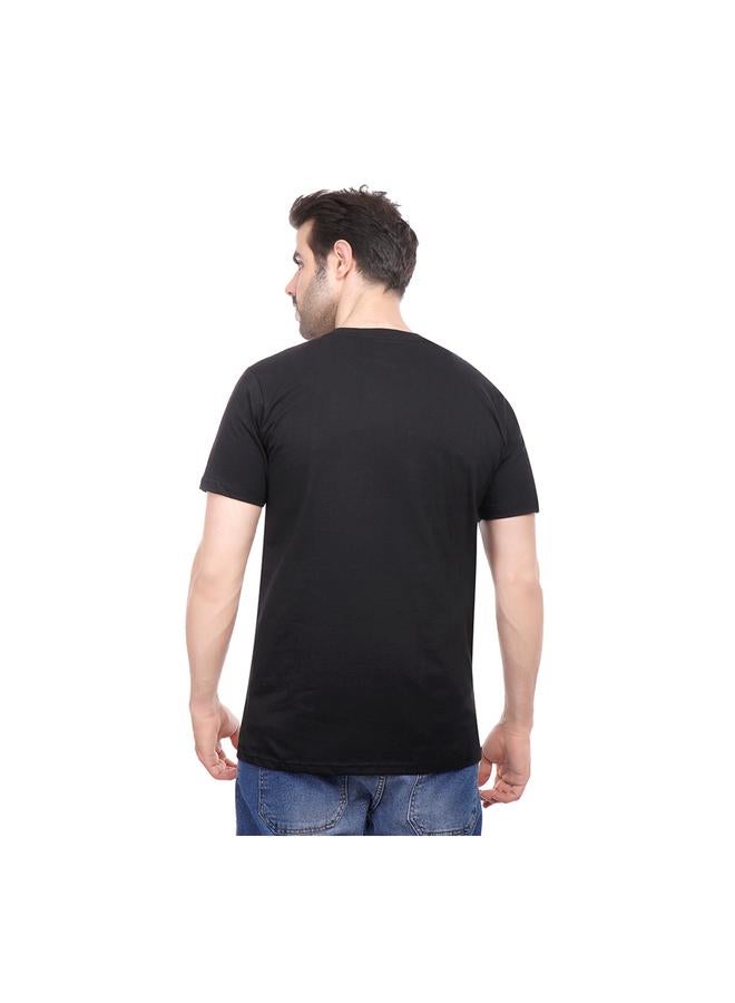 كوب تيشيرت رجالي كول باراكولا مطبوع بقصة ضيقة - أسود - Image 3