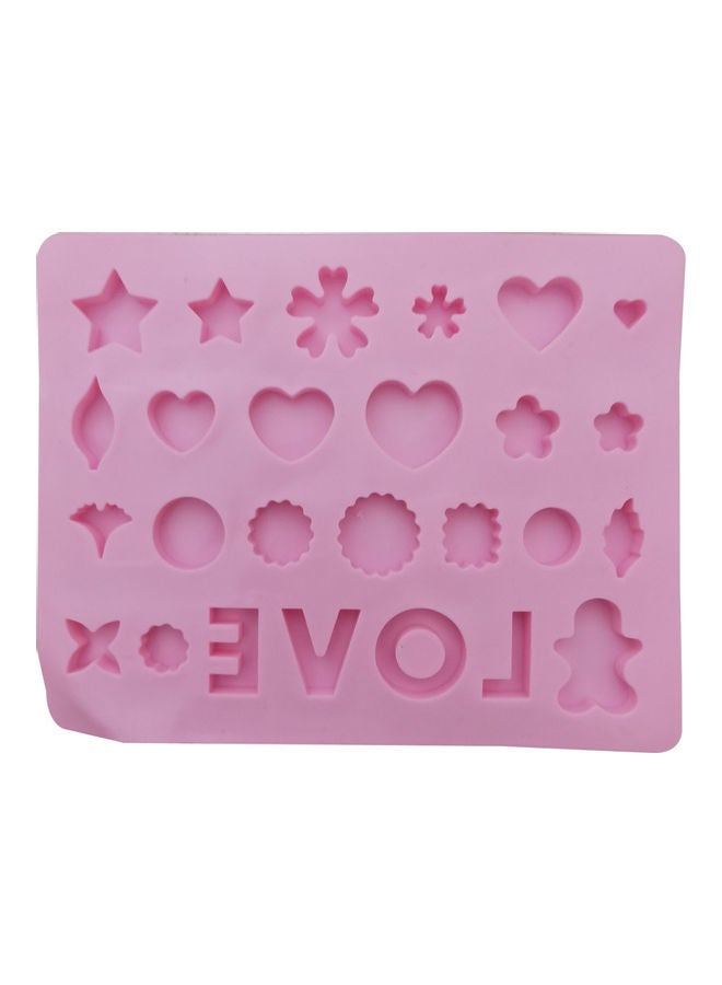 نيبمينينت قالب شوكولاتة على شكل قلب حب وزهور وردي 24x19سم - Image 3