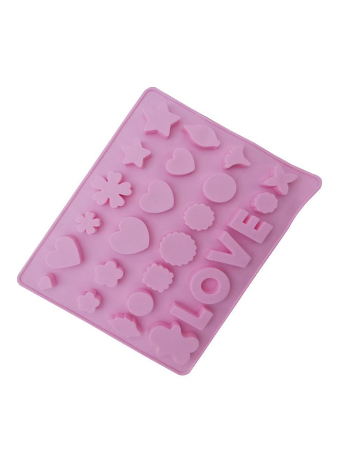 نيبمينينت قالب شوكولاتة على شكل قلب حب وزهور وردي 24x19سم - Image 2