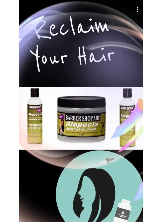Barber Shop Aid Alopecia Anti-Thinning Hair Growth Volumizing Conditioner (8oz bottle) - Barber Shop Aid  - Image 2