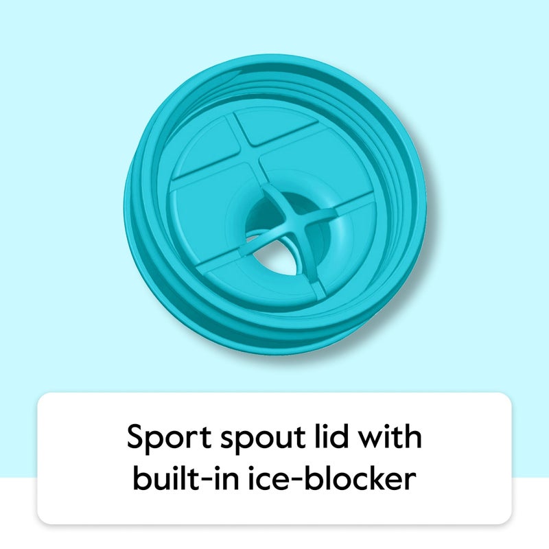 Takeya Sports Water Bottle with Spout Lid - Bottle with Triple Stainless Steel Insulation - Dishwasher Safe & BPA-Free - Bottle with Ice-Blocking Spout Lid & Removable Bumper - 40 oz, Grand Slam Black - Image 3