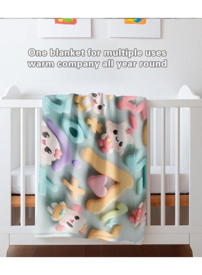 عام بطانية رقيقة من الفانيلا الكرتونية للأطفال والرضع (دافئة ومريحة، ومناسبة للنوم والألعاب) 70 سم * 100 سم - Image 3