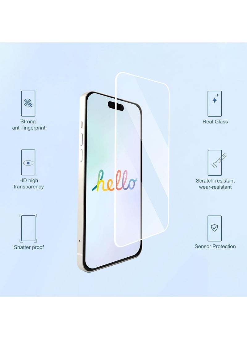 Denx Screen Protector For iphone 16 Pro, 9h tempered glass screen protector, Ultra HD Glass, Eazy Installation, Anti Shock Screen, Anti Scratch Protection, Compatible With IPhone 16 Pro  - Image 2