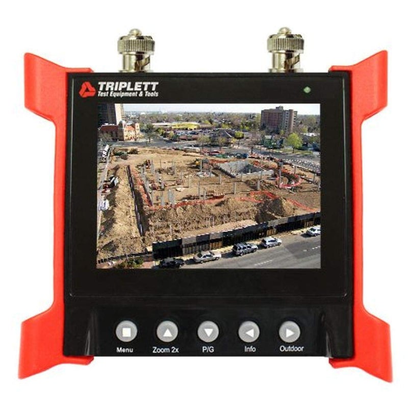 Triplett CamView Elite Portable Video Test Monitor for Security Cameras with 12V 1 Amp Output  Bright HQ 3  LCD Screen  2x Digital Zoom Ruggedized Design  Extended Battery Life  8060