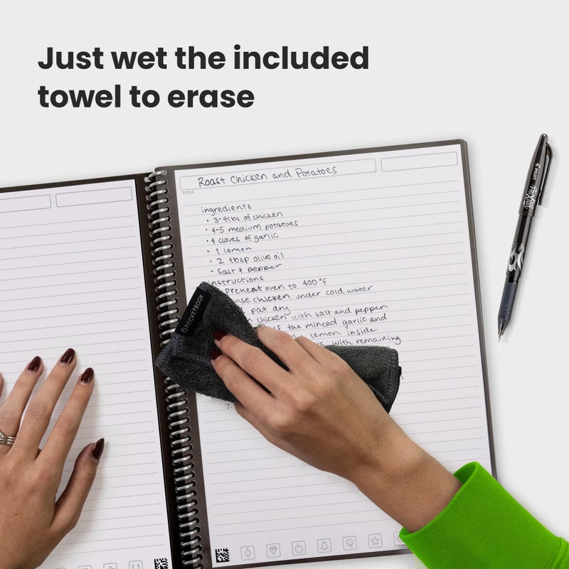 Rocketbook Core Reusable Spiral Notebook, Letter Size 8.5x11, Lilac - Lined Pages, App-Connected, Erasable, Durable Cover, Ideal for School, Work, and Creative Projects - Image 3